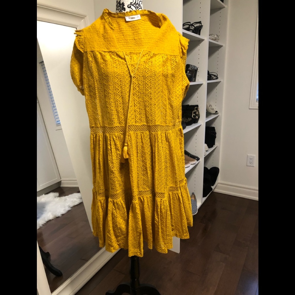 Mango yellow dress size M